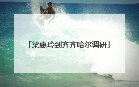 梁惠玲到齐齐哈尔调研