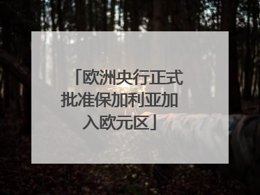 欧洲央行正式批准保加利亚加入欧元区