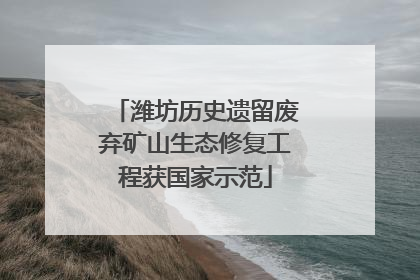 潍坊历史遗留废弃矿山生态修复工程获国家示范