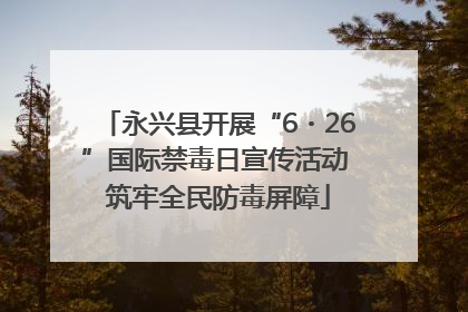 永兴县开展“6・26”国际禁毒日宣传活动 筑牢全民防毒屏障