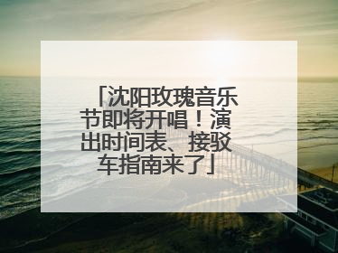 沈阳玫瑰音乐节即将开唱！演出时间表、接驳车指南来了
