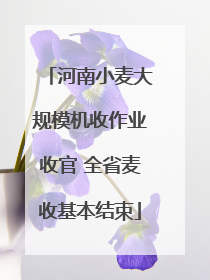 河南小麦大规模机收作业收官 全省麦收基本结束