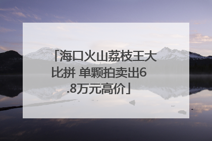 海口火山荔枝王大比拼 单颗拍卖出6.8万元高价