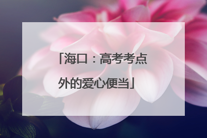 海口：高考考点外的爱心便当