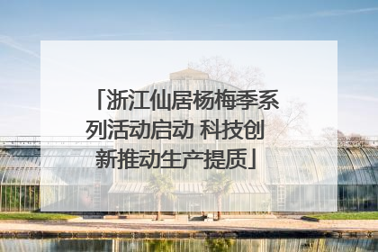 浙江仙居杨梅季系列活动启动 科技创新推动生产提质