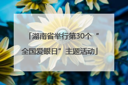 湖南省举行第30个“全国爱眼日”主题活动