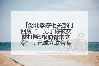 湖北孝感相关部门回应“一男子称被交警打断9根肋骨未立案”：已成立联合专班开展工作