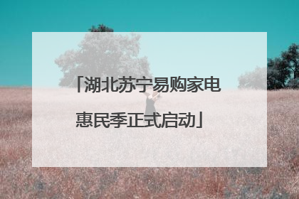 湖北苏宁易购家电惠民季正式启动