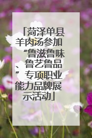 菏泽单县羊肉汤参加“鲁滋鲁味、鲁艺鲁品”专项职业能力品牌展示活动