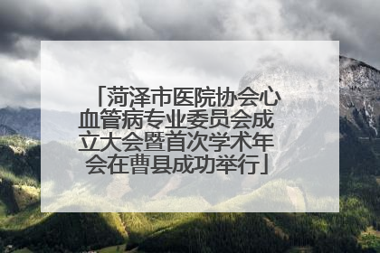菏泽市医院协会心血管病专业委员会成立大会暨首次学术年会在曹县成功举行