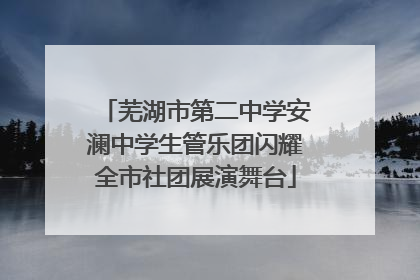 芜湖市第二中学安澜中学生管乐团闪耀全市社团展演舞台