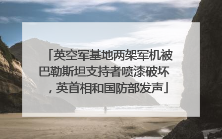 英空军基地两架军机被巴勒斯坦支持者喷漆破坏，英首相和国防部发声