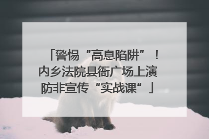 警惕“高息陷阱”！内乡法院县衙广场上演防非宣传“实战课”