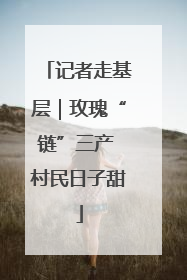记者走基层｜玫瑰“链”三产 村民日子甜