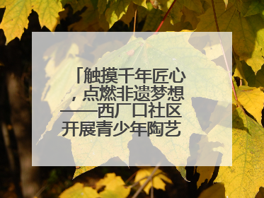 触摸千年匠心，点燃非遗梦想——西厂口社区开展青少年陶艺科技研学活动