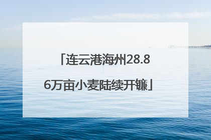 连云港海州28.86万亩小麦陆续开镰