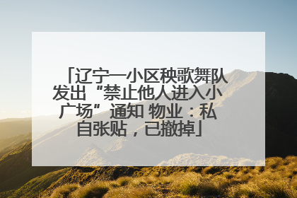 辽宁一小区秧歌舞队发出“禁止他人进入小广场”通知 物业：私自张贴，已撤掉