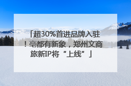 超30%首进品牌入驻！亳都有新象，郑州文商旅新IP将“上线”