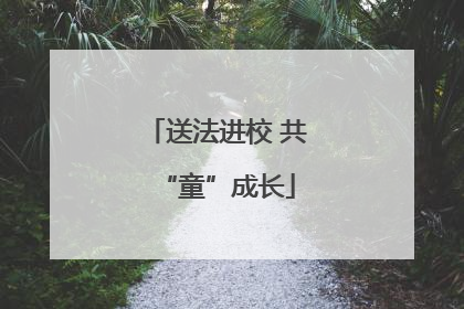 送法进校 共“童”成长