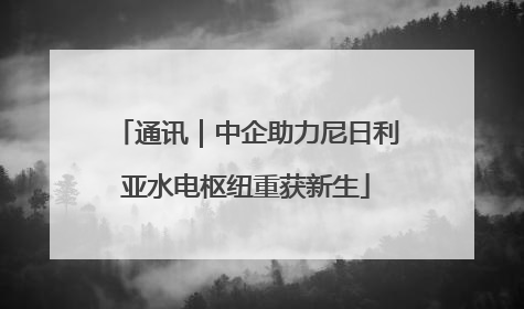 通讯｜中企助力尼日利亚水电枢纽重获新生