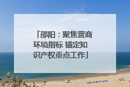 邵阳：聚焦营商环境指标 锚定知识产权重点工作