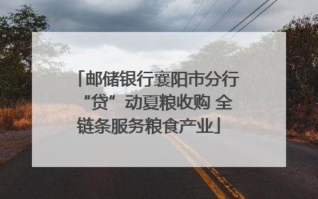 邮储银行襄阳市分行“贷”动夏粮收购 全链条服务粮食产业