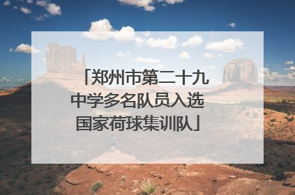 郑州市第二十九中学多名队员入选国家荷球集训队