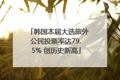 韩国本届大选旅外公民投票率达79.5% 创历史新高