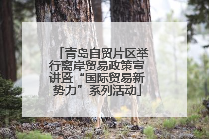 青岛自贸片区举行离岸贸易政策宣讲暨“国际贸易新势力”系列活动