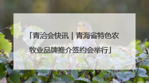 青洽会快讯｜青海省特色农牧业品牌推介签约会举行