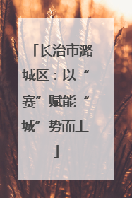 长治市潞城区：以“赛”赋能“城”势而上