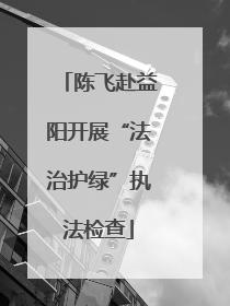 陈飞赴益阳开展“法治护绿”执法检查
