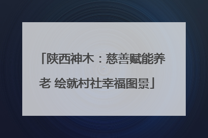陕西神木：慈善赋能养老 绘就村社幸福图景