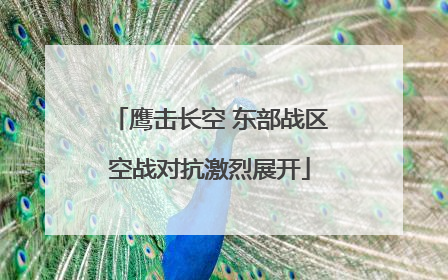 鹰击长空 东部战区空战对抗激烈展开