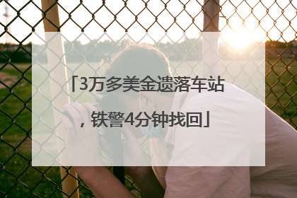 3万多美金遗落车站，铁警4分钟找回