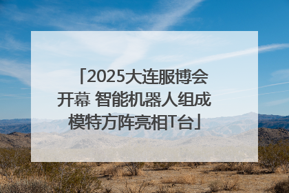2025大连服博会开幕 智能机器人组成模特方阵亮相T台