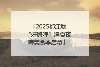 2025都江堰“好嗨啤”消夏夜啤美食季启幕