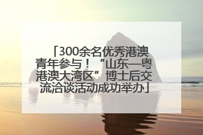 300余名优秀港澳青年参与！“山东—粤港澳大湾区”博士后交流洽谈活动成功举办