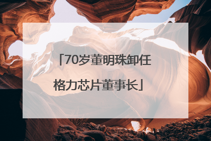 70岁董明珠卸任格力芯片董事长