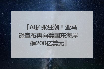 AI扩张狂潮！亚马逊宣布再向美国东海岸砸200亿美元